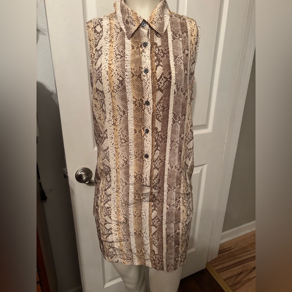 Equipment Femme silk snakeskin print dress S